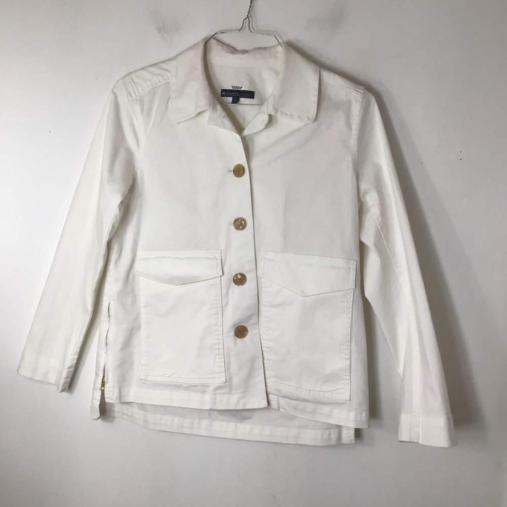 Eliott Lauren jacket women 6 white cotton